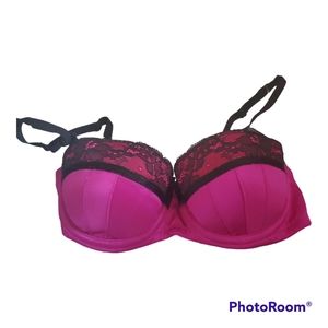 LA SENZA Fuschia Magenta Demi Push Up Bra - Size XS, 32A